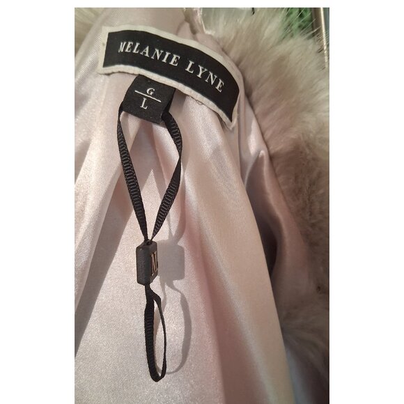 Tan Mink Style Faux Fur Melanie Lyne Jacket Size Large - Picture 7 of 7